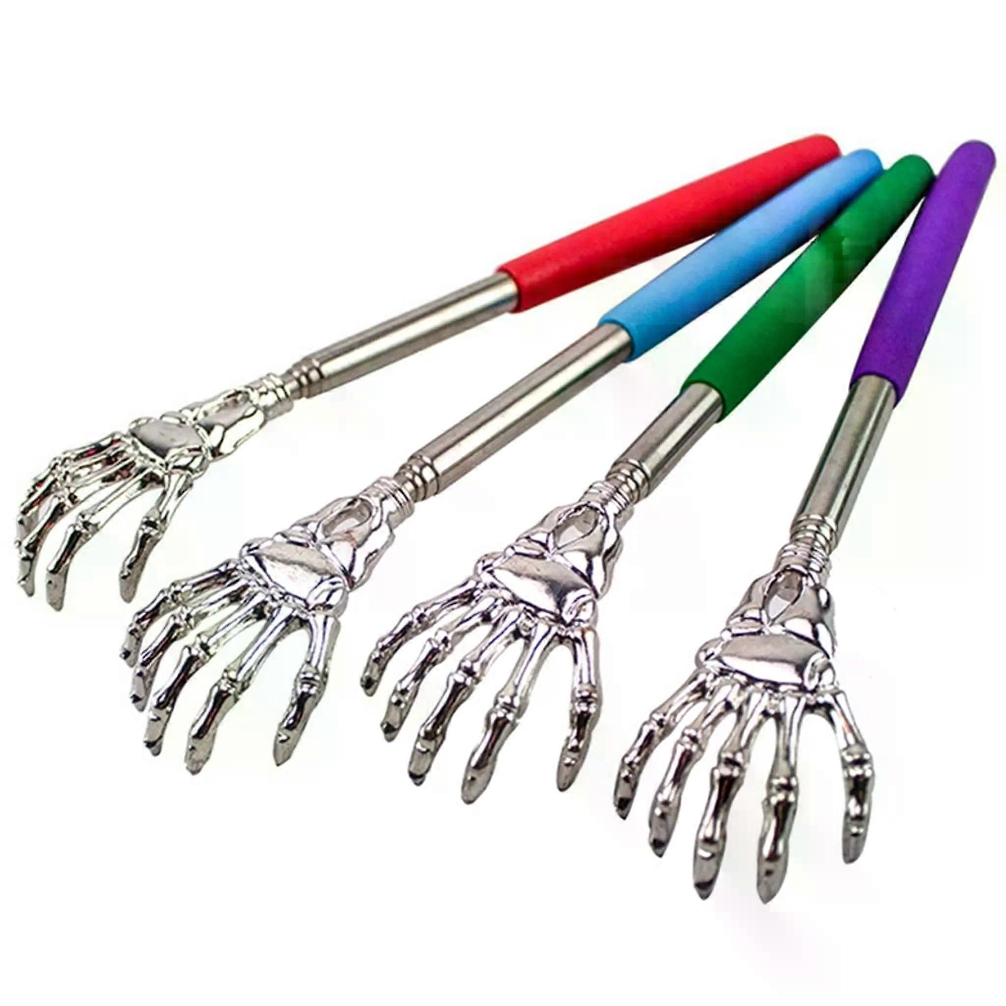 Back Bliss, Stainless Steel Claw Scratcher, Promotes Blood Flow, Rubber Grip Handle, Extendable Design, Retractable Handle For Easy Storage, Non-Slip