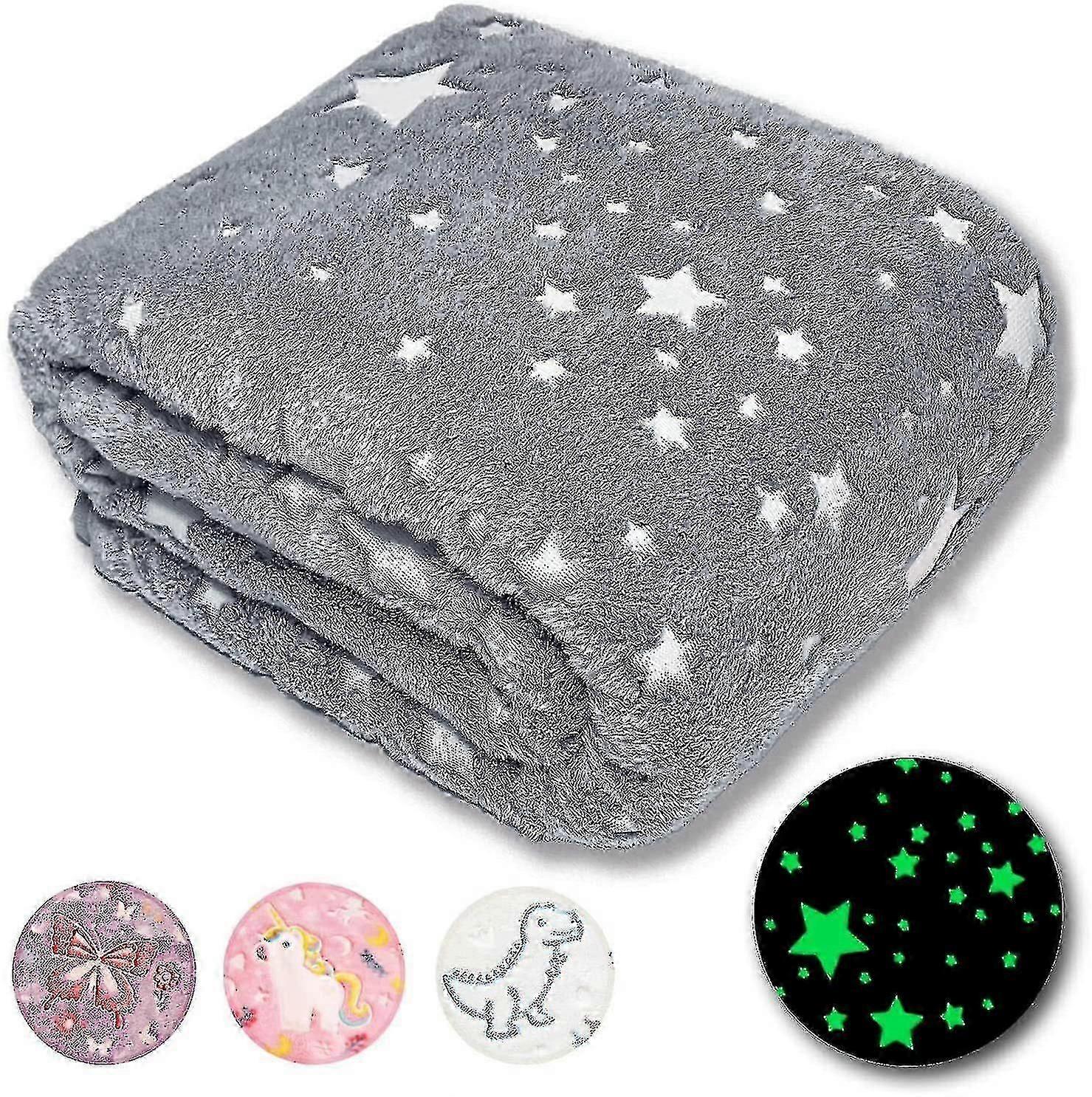 Glow In The Dark Throw -peitto, premium erittäin pehmeä lämmin kodikas karvainen peitto-Yvan