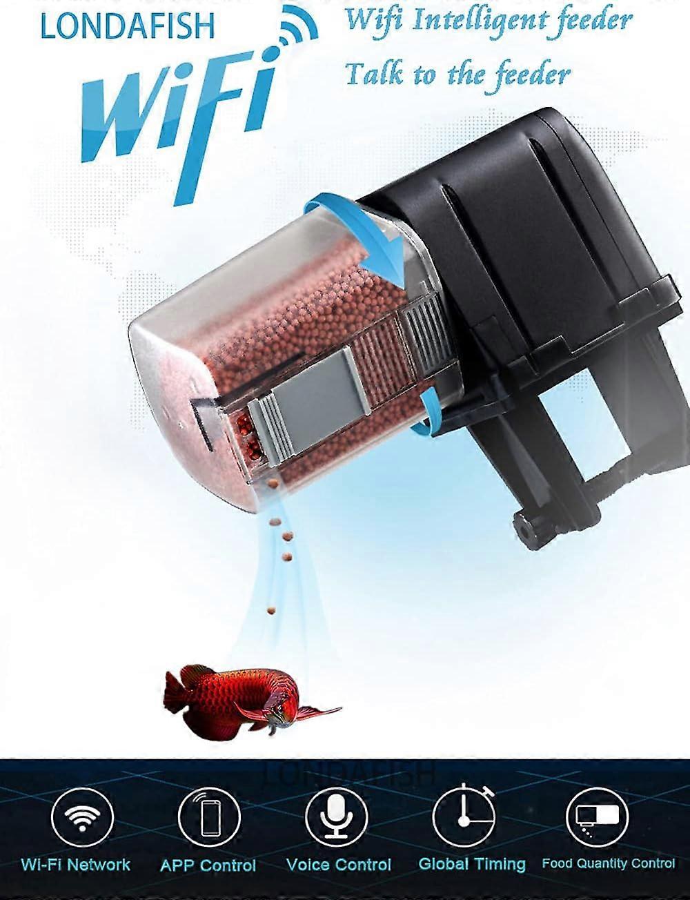 Wi-Fi Enabled Moisture-Resistant Automatic Fish Feeder