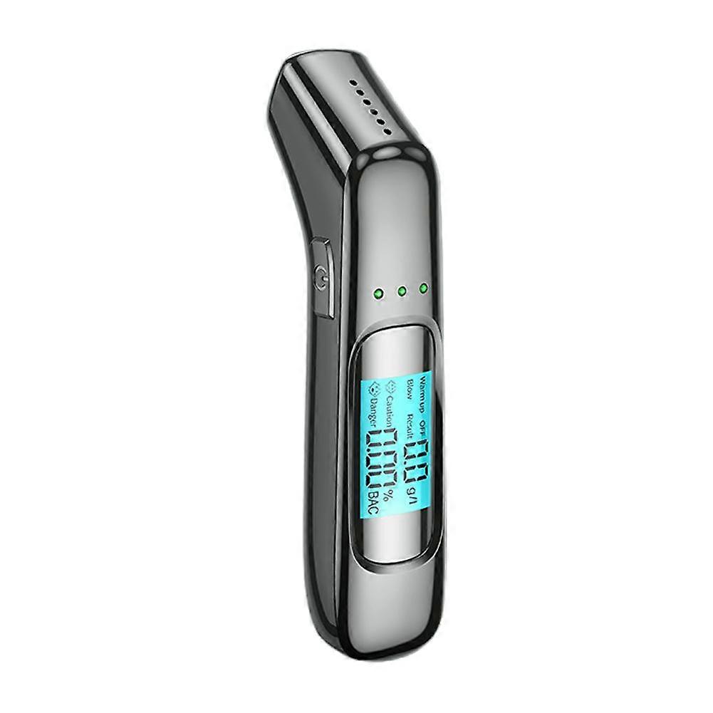 Black English Display Blow-Type Alcohol Tester w/Driving & High Precision