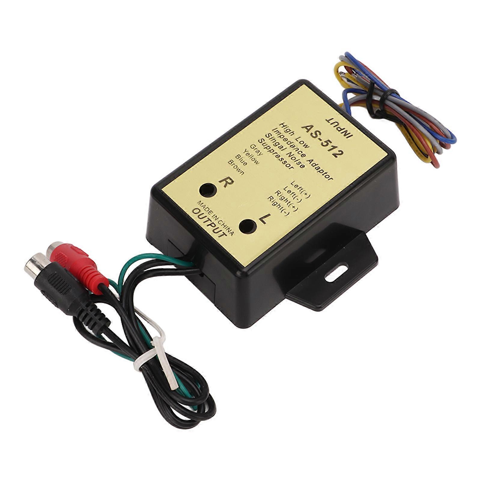 2 Channel Line High Low Impedance Adapter o Speaker Level Output Converter
