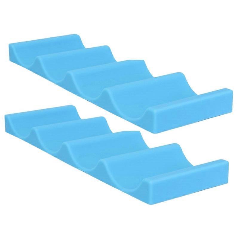 2Pcs Silicone Fridge Can Beer Wine Bottle Rack Holder Mat Stacking Tidy Tool Kitchen Refrigerator Or