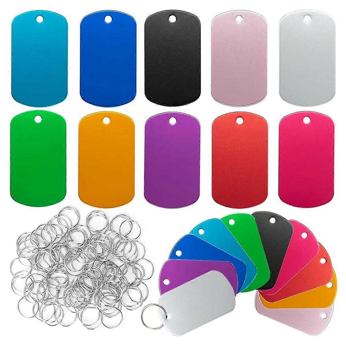 Aluminum Tag Blanks Engraving Blank Metal Tags with Hanging Hole