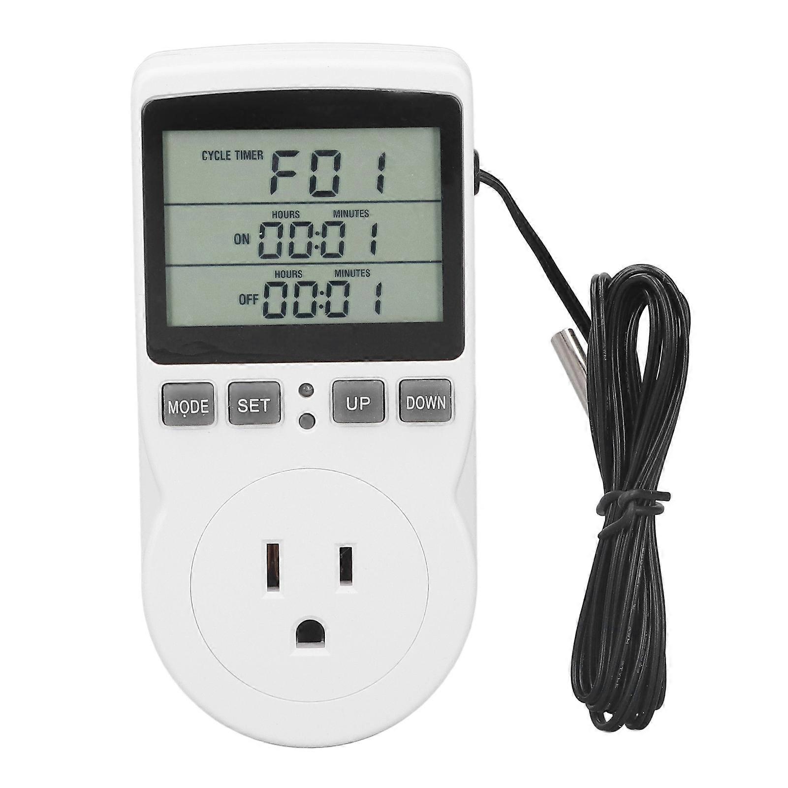 Temperature Control Socket LCD Display ABS Housing Electronic Thermostat Controller  50 60Hz