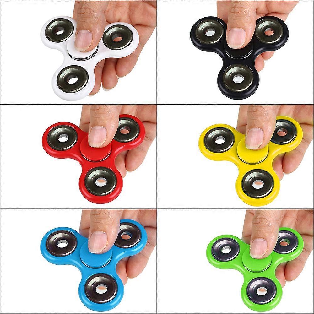 Tri Triangle Fidget Hand Finger Spin Spinner Widget Focus EDC Pocket Desktoy Plastic Gift for ADHD ADD Children Adults Relieve Stress Anxiety Boredom