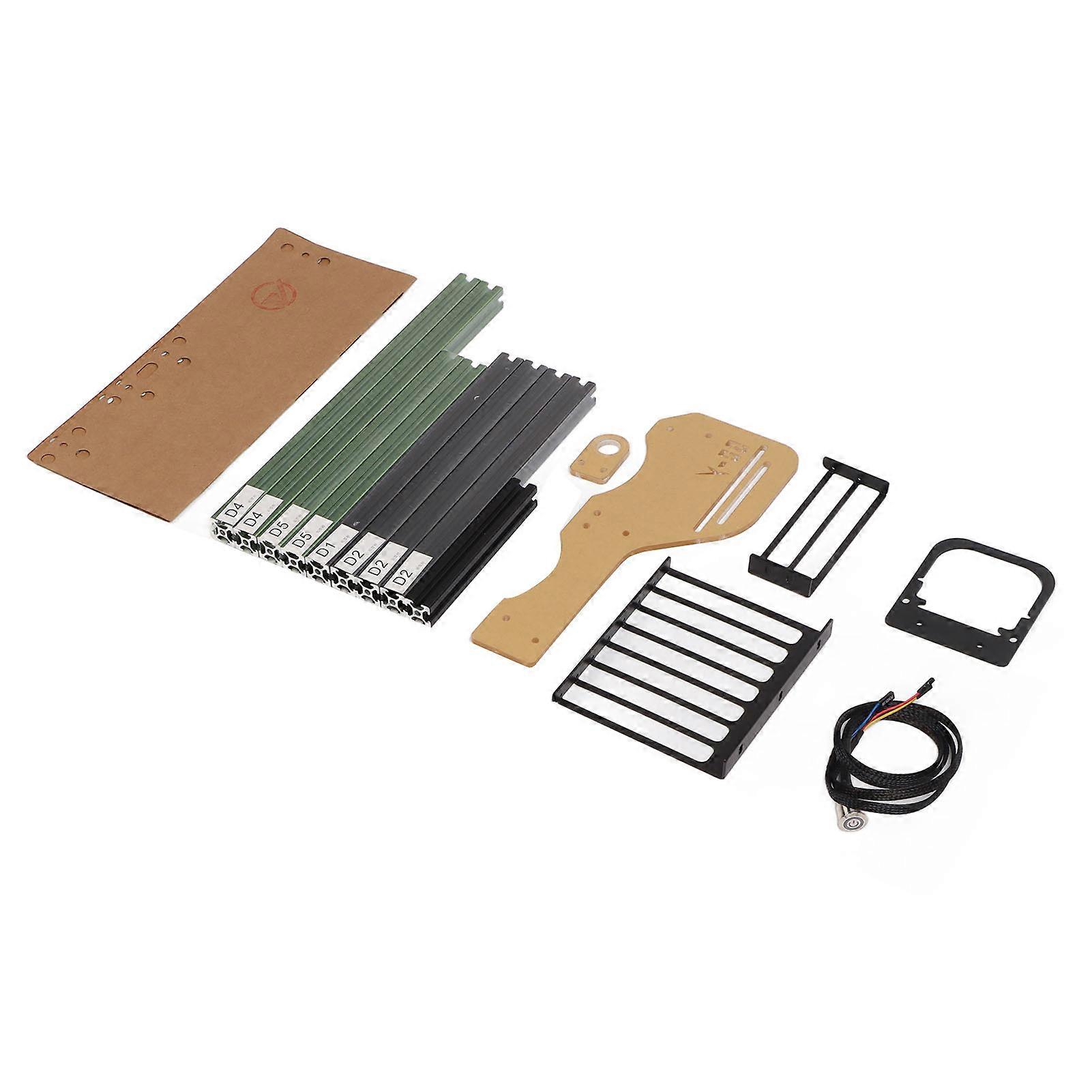 Computer Open Case Bracket Excellent Heat Dissipation Vertical Aluminum DIY Frame ATX MATX ITX Open Computer Case Green Black 