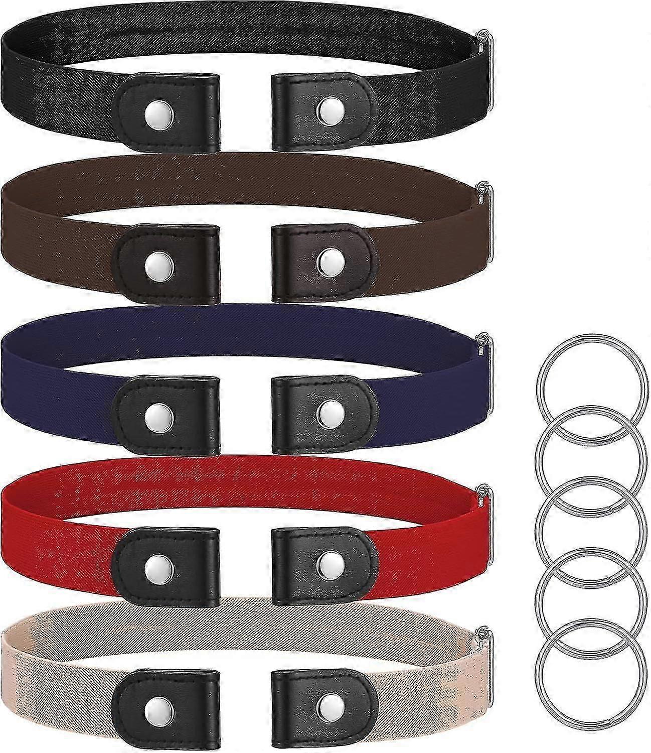 Pack De 5 Cinto Sem Fivela - Cinto Elástico Esticável Invisível (25152cm)