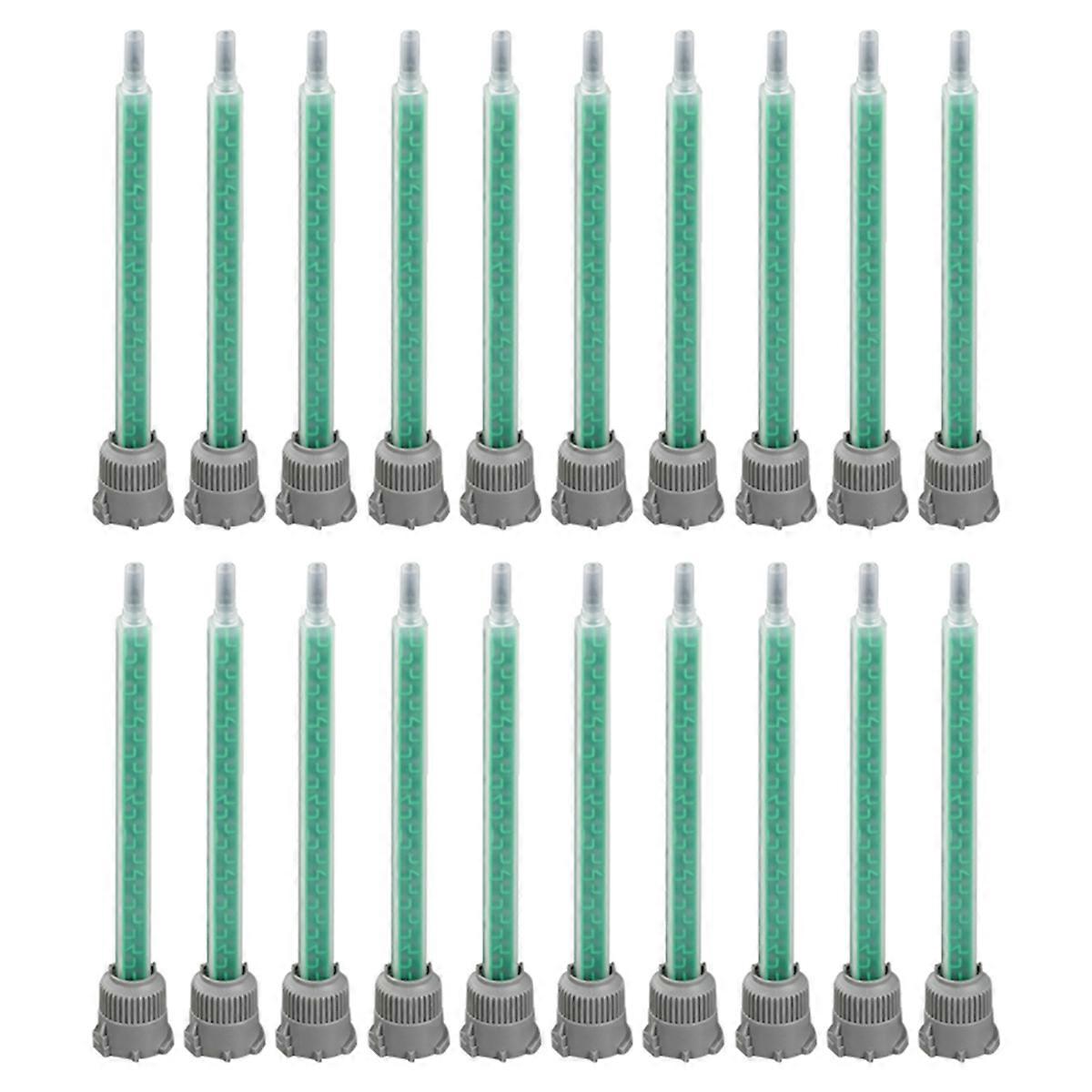 Epoxy Adhesive Mixing Nozzle Head Mixer Stir Spiral Hose(20 PCS)