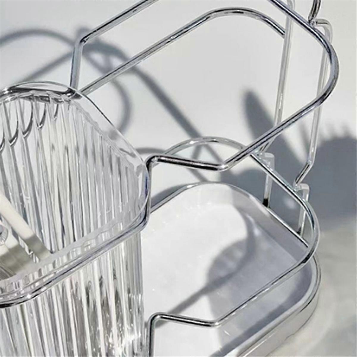 C-Toothbrush Holders for Bathroom, 2 Cup Toothbrush Holder, Removable