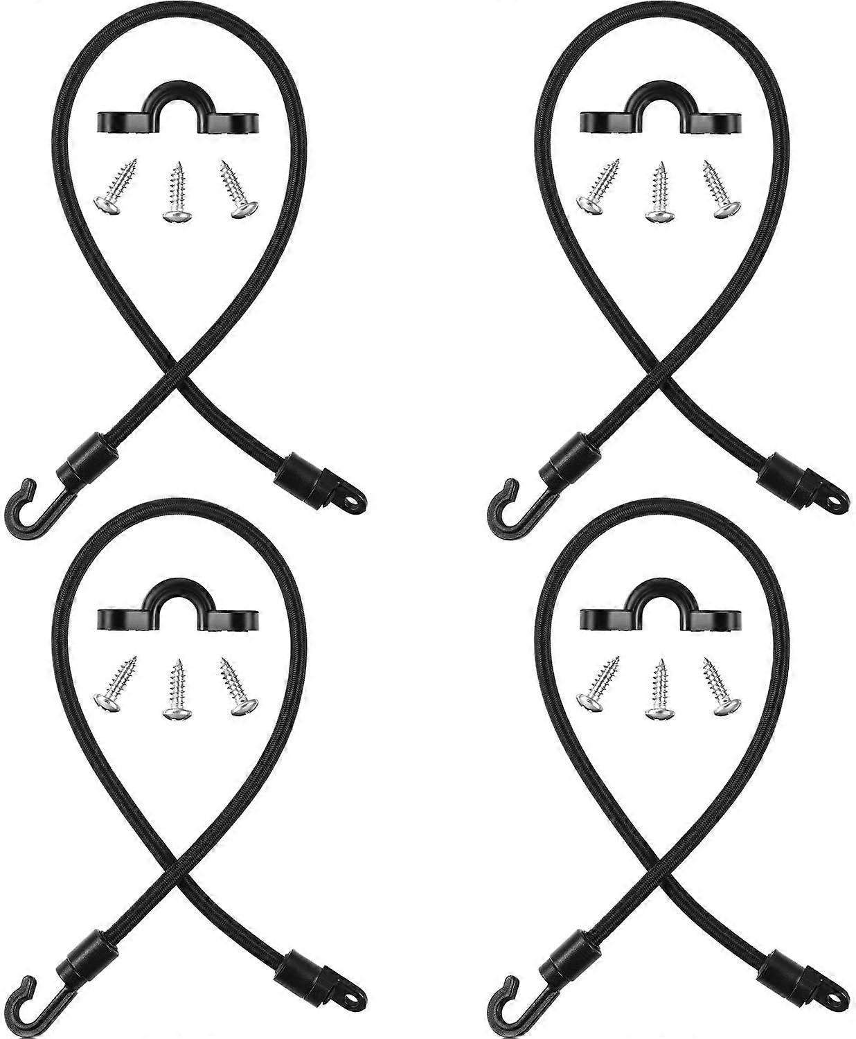 Rod Strap Holder 4-Piece Deck Mount Connector For Boat Hold-Down Rod Straps