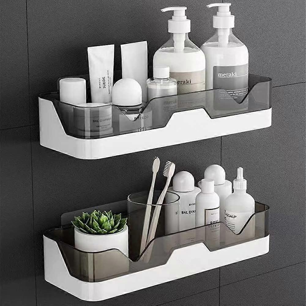 Shower Caddy Wall Mounted 2-Pack No Drilling Extra Adhesive Pad Corner Shower Shelf Kitchen Spice Rack