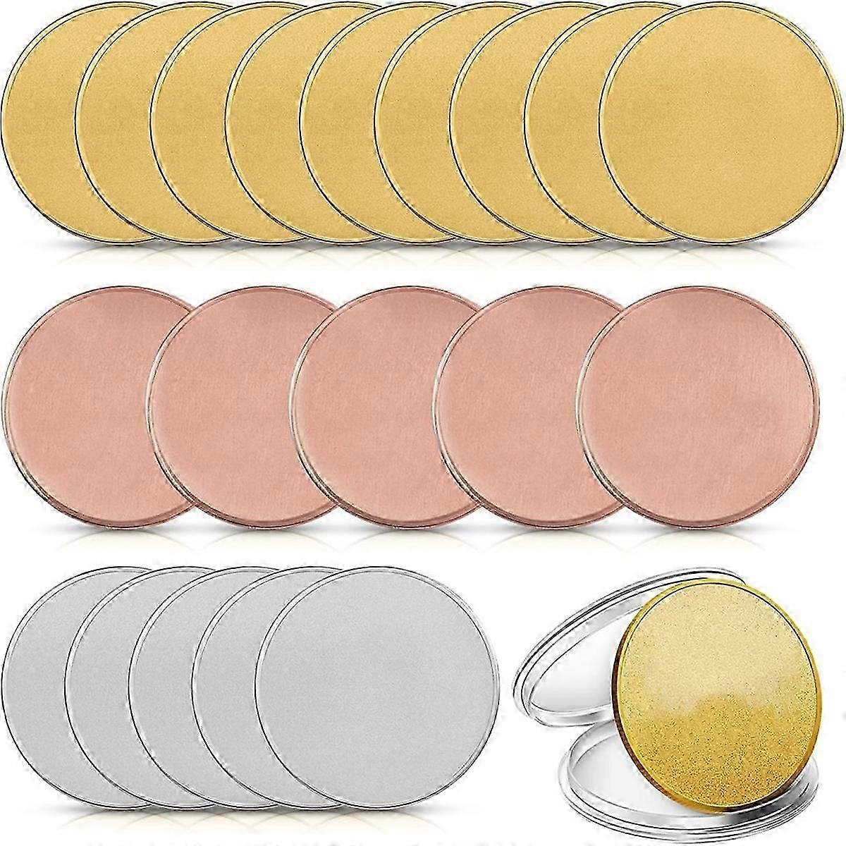 20 Pieces Blank Coin Threaded Edged 40 mm with Acrylic Protection Box Laser Engravable Pattern for DIY Crafts Engraving