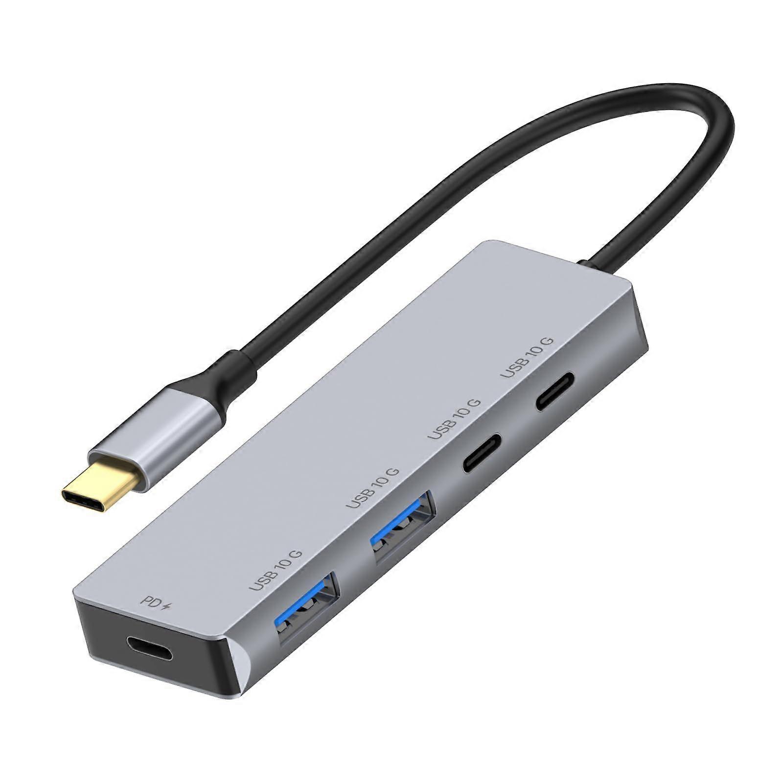 USB C 3.2 Hub 10Gbps, 4 Ports USB 3.2 HUB with 2 USB-C 3.2 and 2 USB-A 3.2,PD 100W Fast Charging for MacBook Pro, MacBook Air, Acer Laptops, HP Laptop