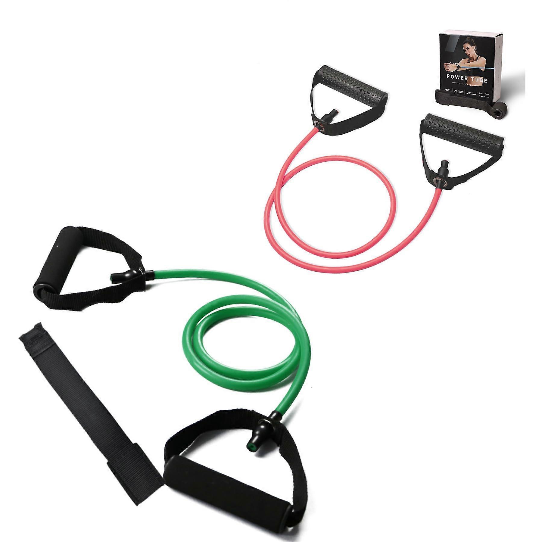 Resistance Bands with Handles Set(30lbs+RED-10lbs)