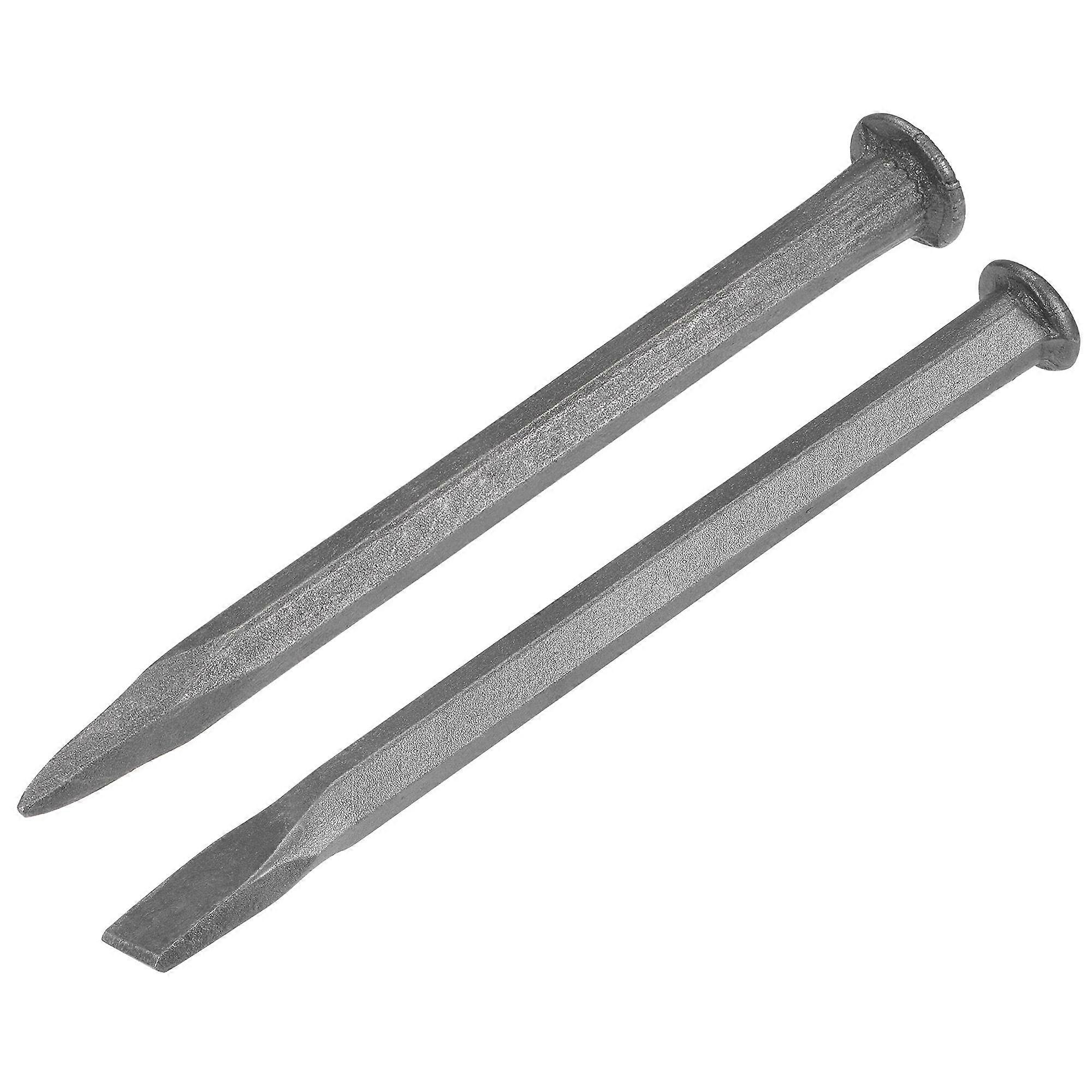 Masonry Chisel for Rock 9.8 Inch Flat and Pointed Carving Head Medium Carbon Steel Suitable for Stone and Concrete Breaking