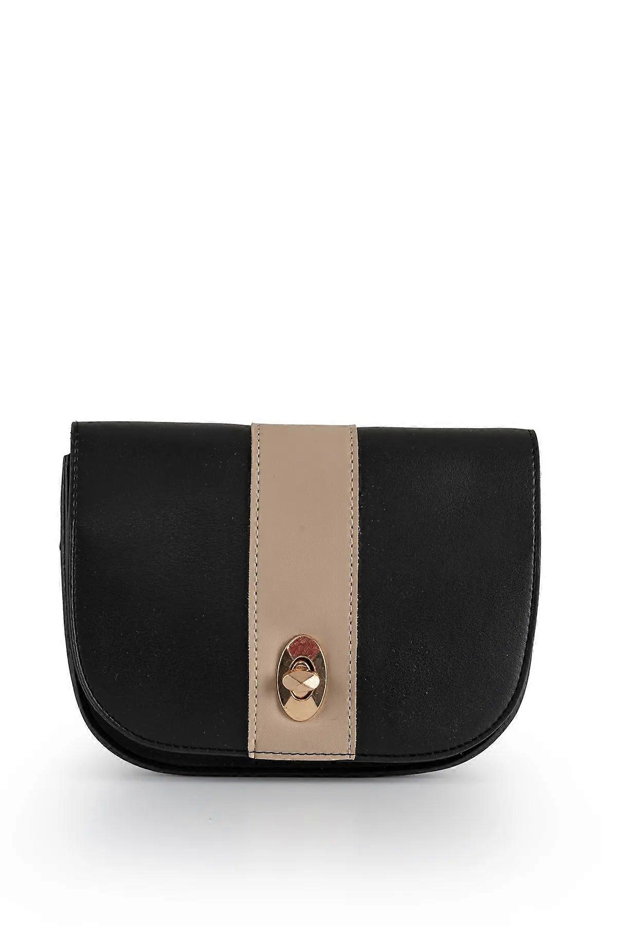 Goyetdella Hand And Shoulder Bag - Black & Cream Striped