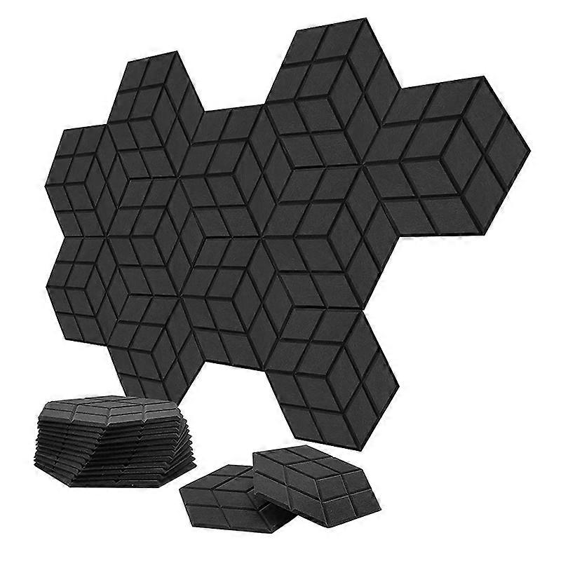 12 Pack Self-Adhesive Acoustic Sound Proof Foam Panels 13.8 X 12 X0.4Inch,For Studios/Recording Stud