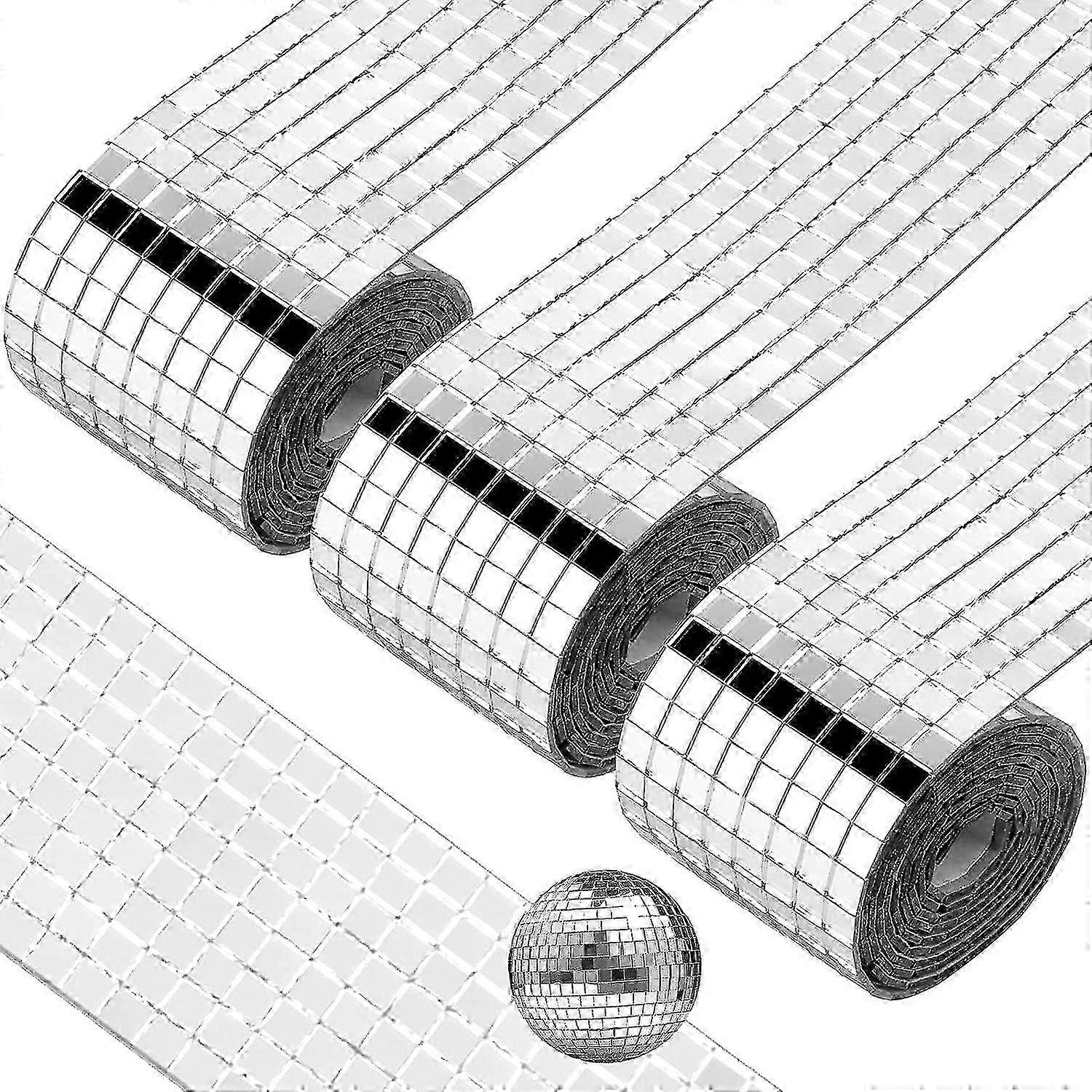 Glass Mirror Mosaic Tiles 4800pcs Silver for Creative Disco Projects