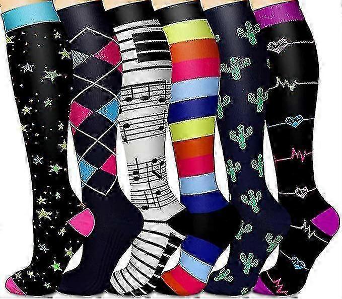 Kompressionsstrømper med forbedret cirkulation - 6 par til kvinder og mænd