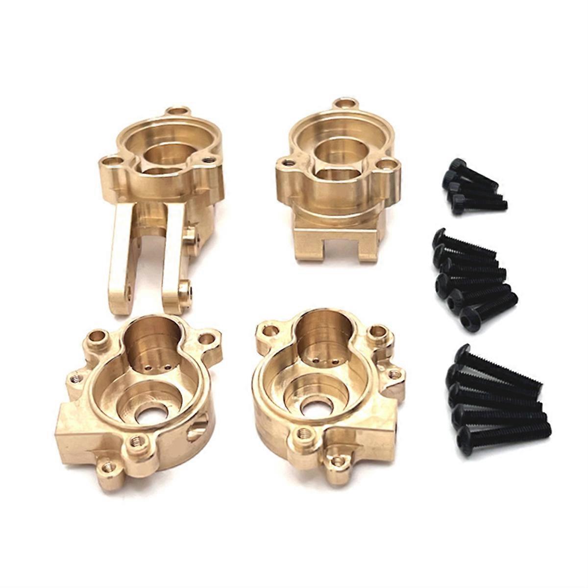 RC Car Upgrade Brass Rear Axle Steering Cup + Gear Cover Kit for 1/10 YK4107 RC Car Upgrade Accesso