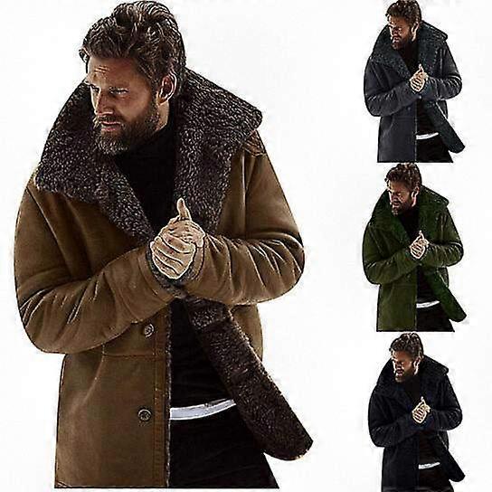 Men's Warm Fleece Lined Winter Jacket with Thermal Insulation