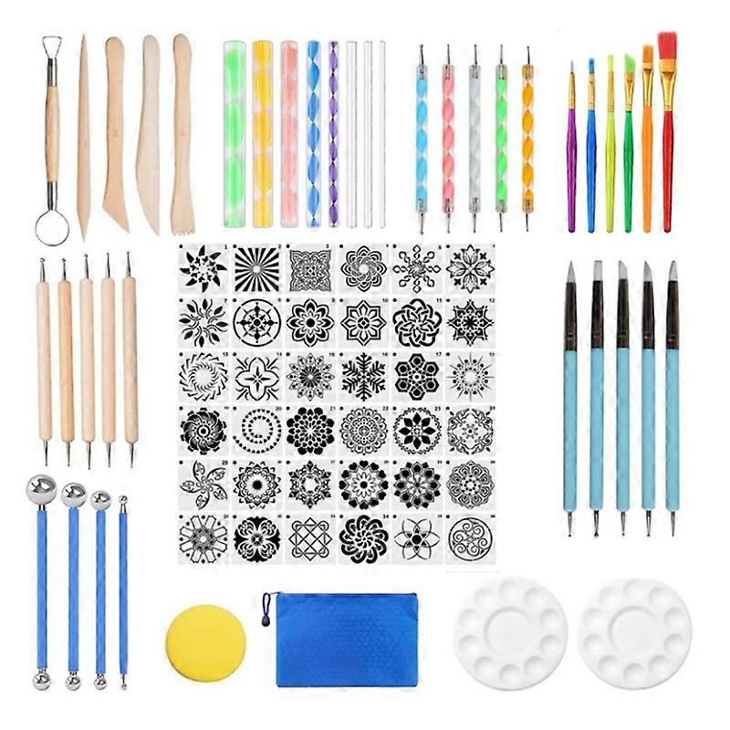 Mandala Dotting Tools, 78Pcs Mandalas Painting Stencil Kits