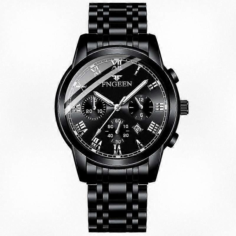 Men's Stainless Steel Analog Wristwatch with Chronograph Function