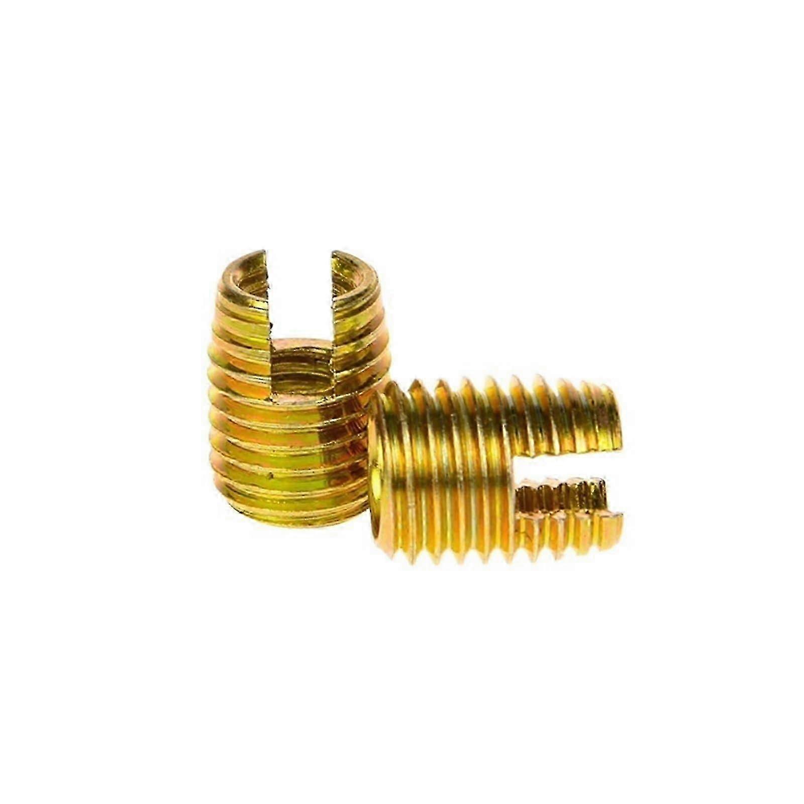 10pcs M14 Self Tapping Thread Insert Screw Bushing, M142 24mm 302 Slotted Type Wire Thread Repair Insert Steel with Zinc