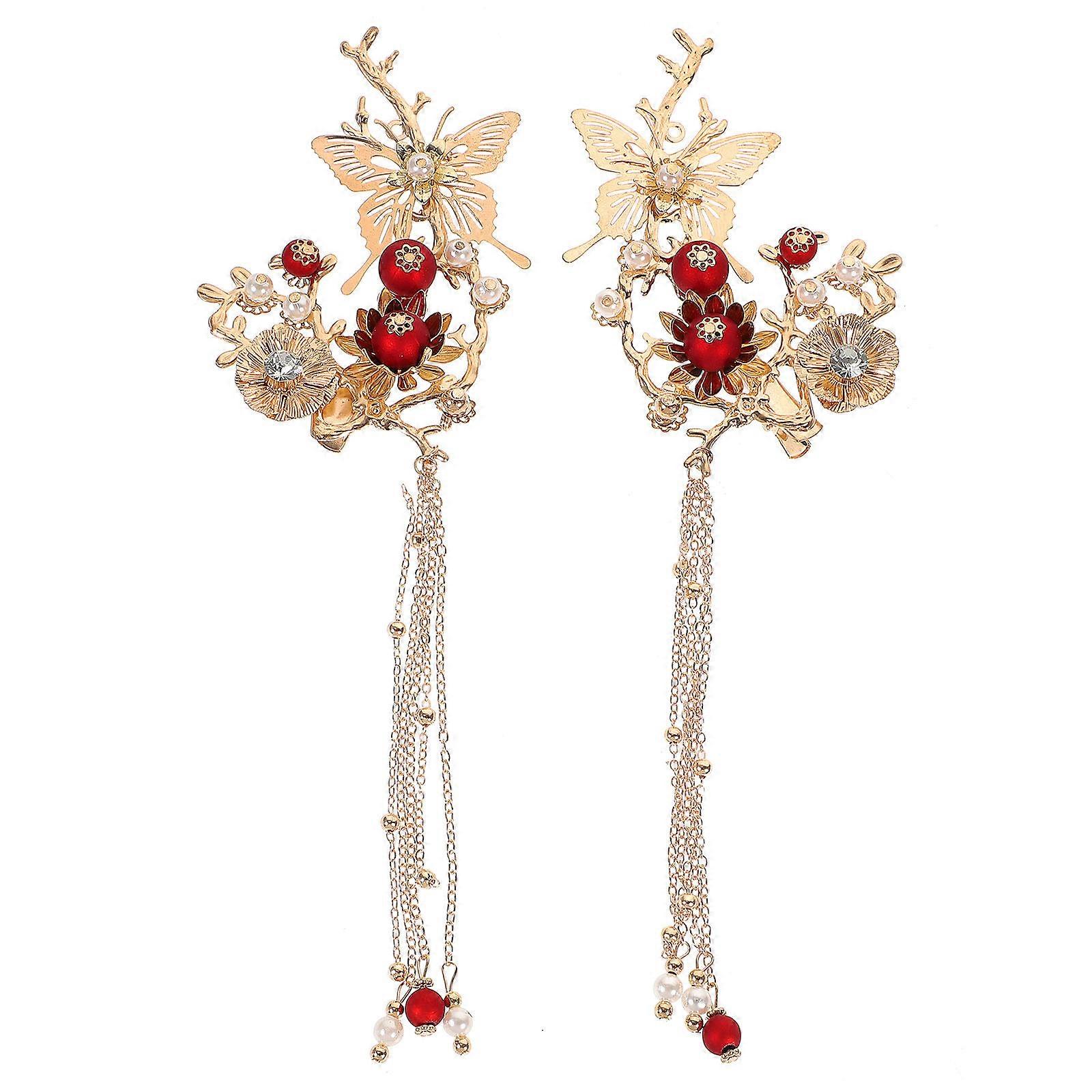 Exquisite Metal Hair Clips Enhancing Wedding Styles