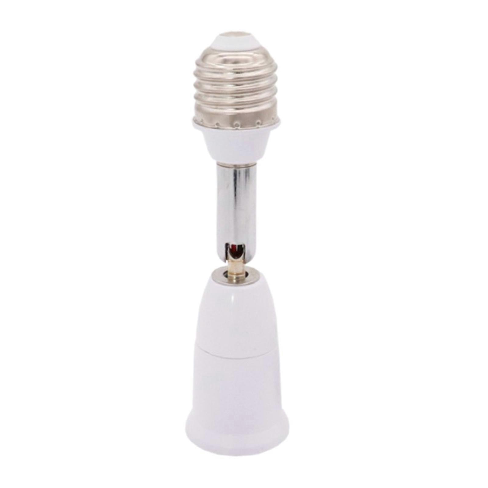 E26/E27 Light Bulb Socket Extender Adapter,180 Degree Bendable Light Fixture, E26/E27 to E26/E27 Medium Base Adjustable