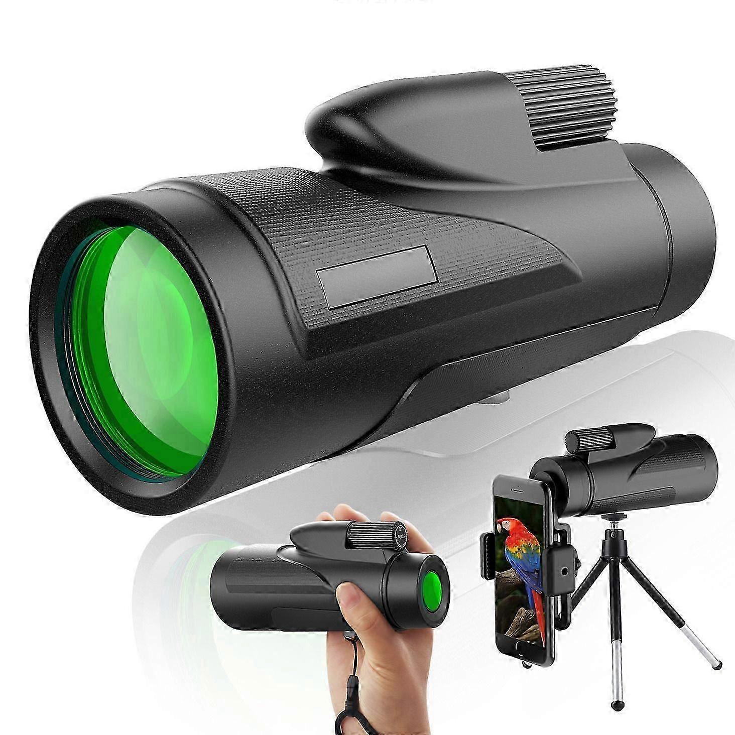 12x50 Monocular Telescope Large Eyepiece Low Light Night Vision Telescope,outdoor Bird Watching Goggles