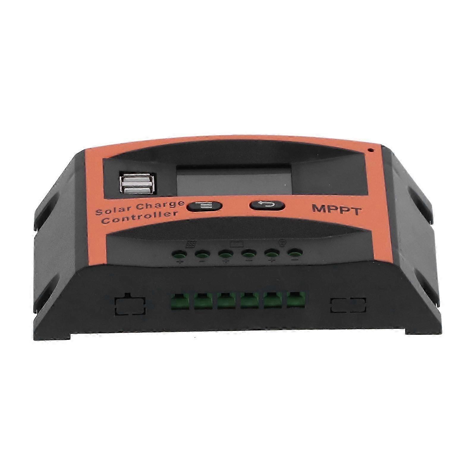 Solar Charge Controller Panel Battery Photovoltaic MPPT Regulator with Dual USB Port 12V/24V30A