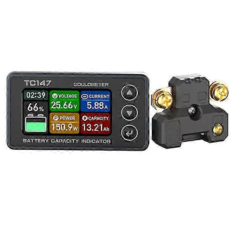 TC147 High-Precision Color Screen Coulomb Meter Battery Voltage and Current Meter TC147-CS30(0-30A)