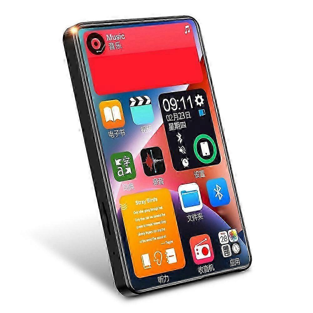4 Inch MP3 Player Bluetooth Music Player Built-in Speaker 16G Full Screen MP4 Video Playback with F