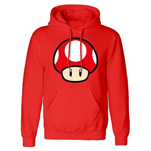 Super Mario Unisex Voksen Power Up Sopp Hettegenser