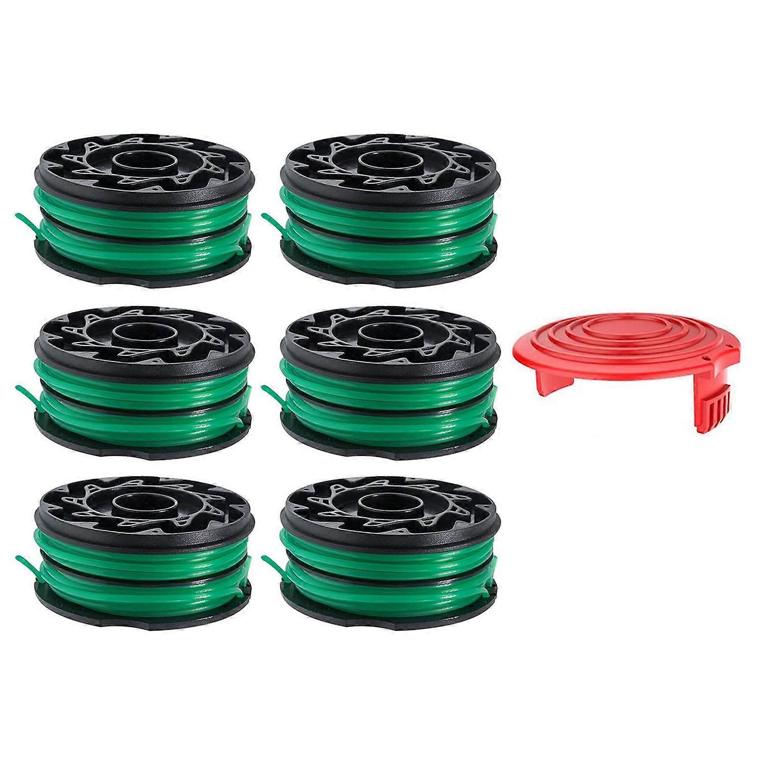 For Black & Decker Lawn Mower 6 DF-080-BKP Nylon Wire Spools 1 RS0011 Spool Cap