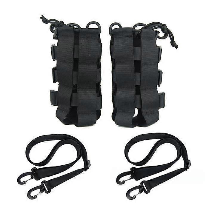 Tactical Bottle Holder & Adjustable Straps - Pack of 2 - Backpack Bottle Holder Strap