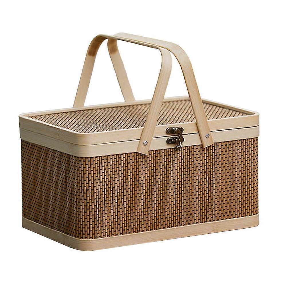 Natural Material Picnic Baskets for Weddings, Excellent for Camping Trips