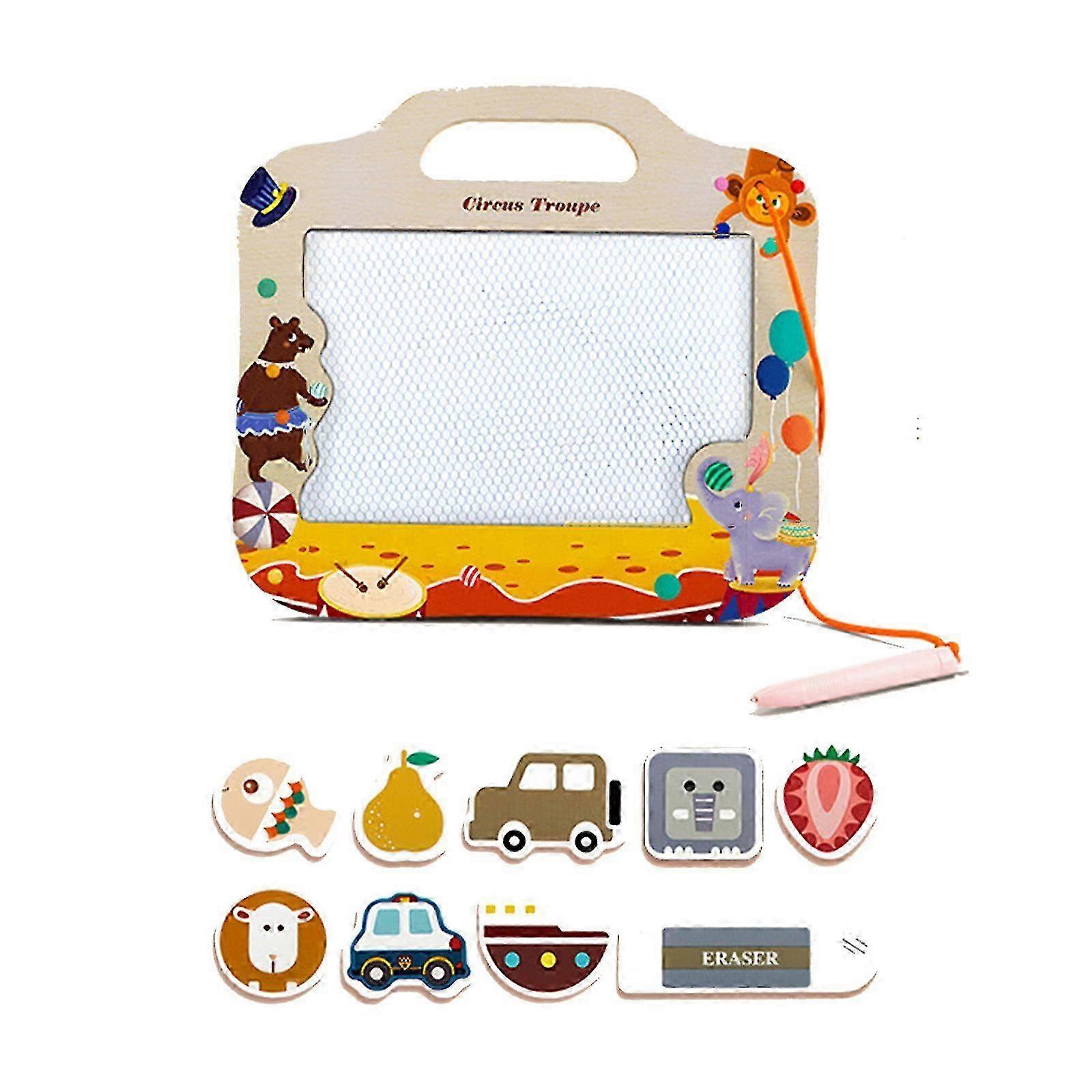 Magnetic Wooden Art Brain Development Graffiti Drawing Board Versatile Set for Creative Learning