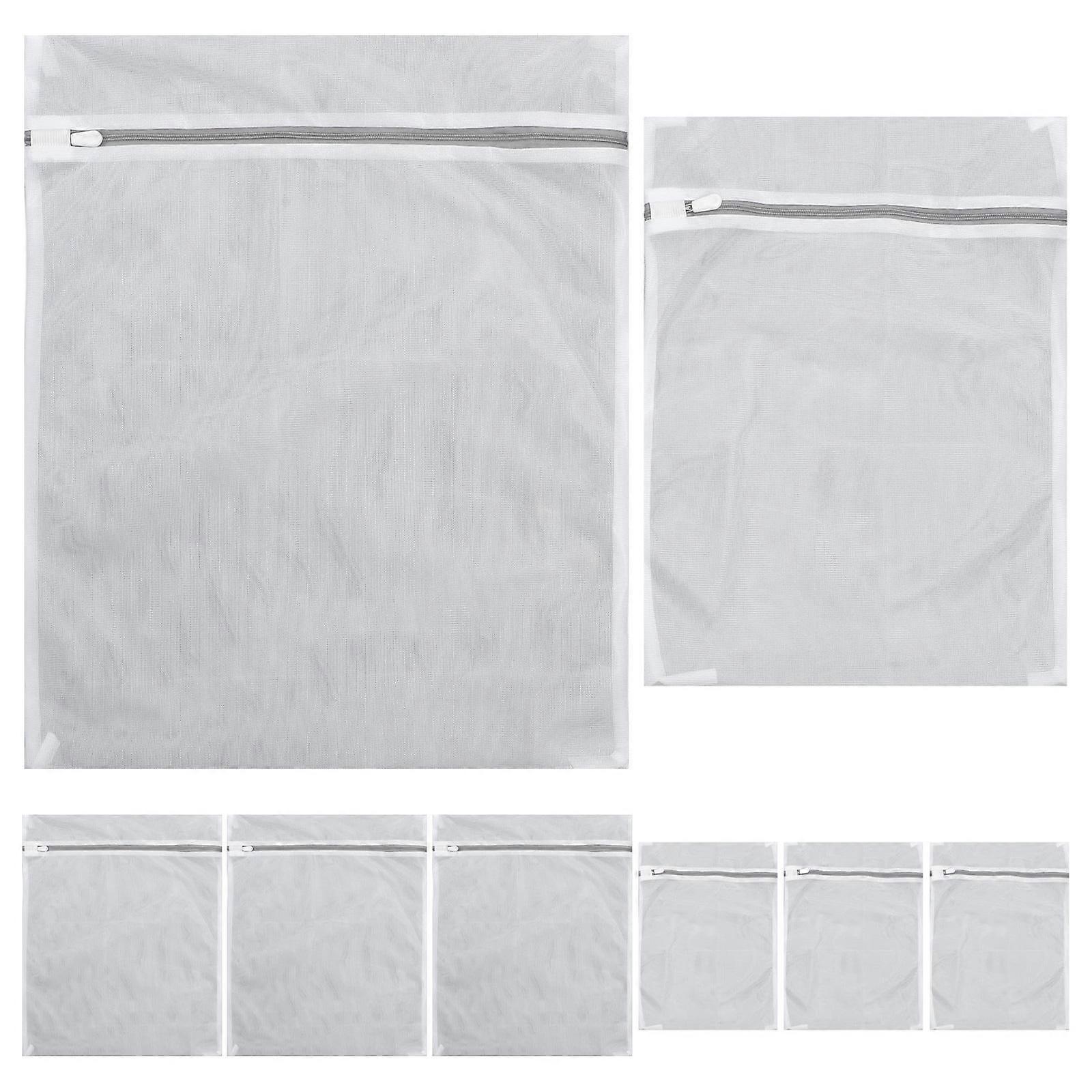 Mesh Laundry Bag With Zipper Travel Camping 40x50cm Polyester 8Pack