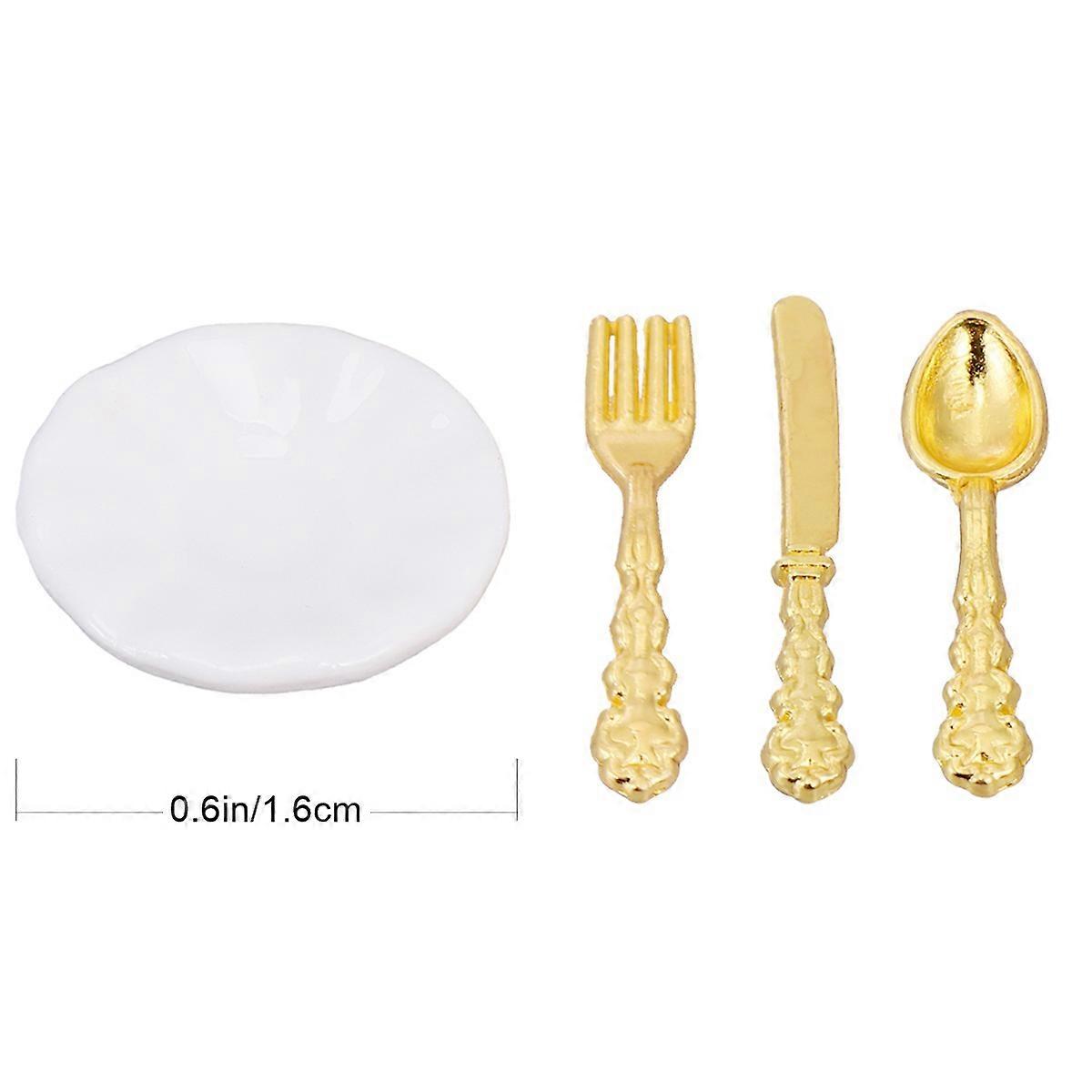 Dollhouse Mini Accessories Mini Furniture Set Decorative Display White 1.6X1.6cm 1Set