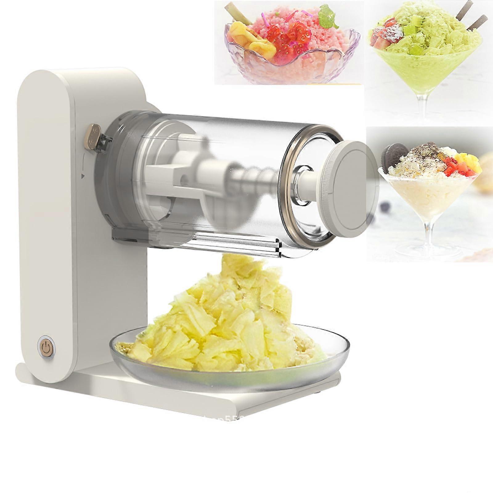 Electric ice shaver machine, USB rechargeable for 30 bowls, key clip, food grade, perfect for smoothies and slush at home