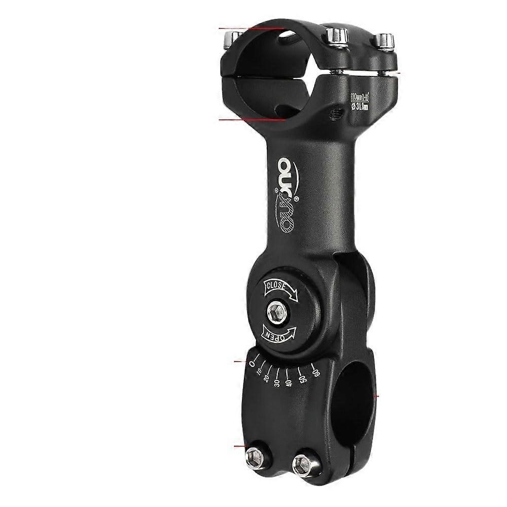 Adjust the stem by 0–60 degrees Bicycle handlebar rise (31.8x110mm Black)