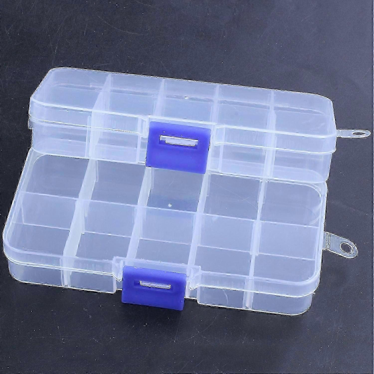2Pcs 10-Slot Portable Plastic Resistors Electronic Component Storage Box