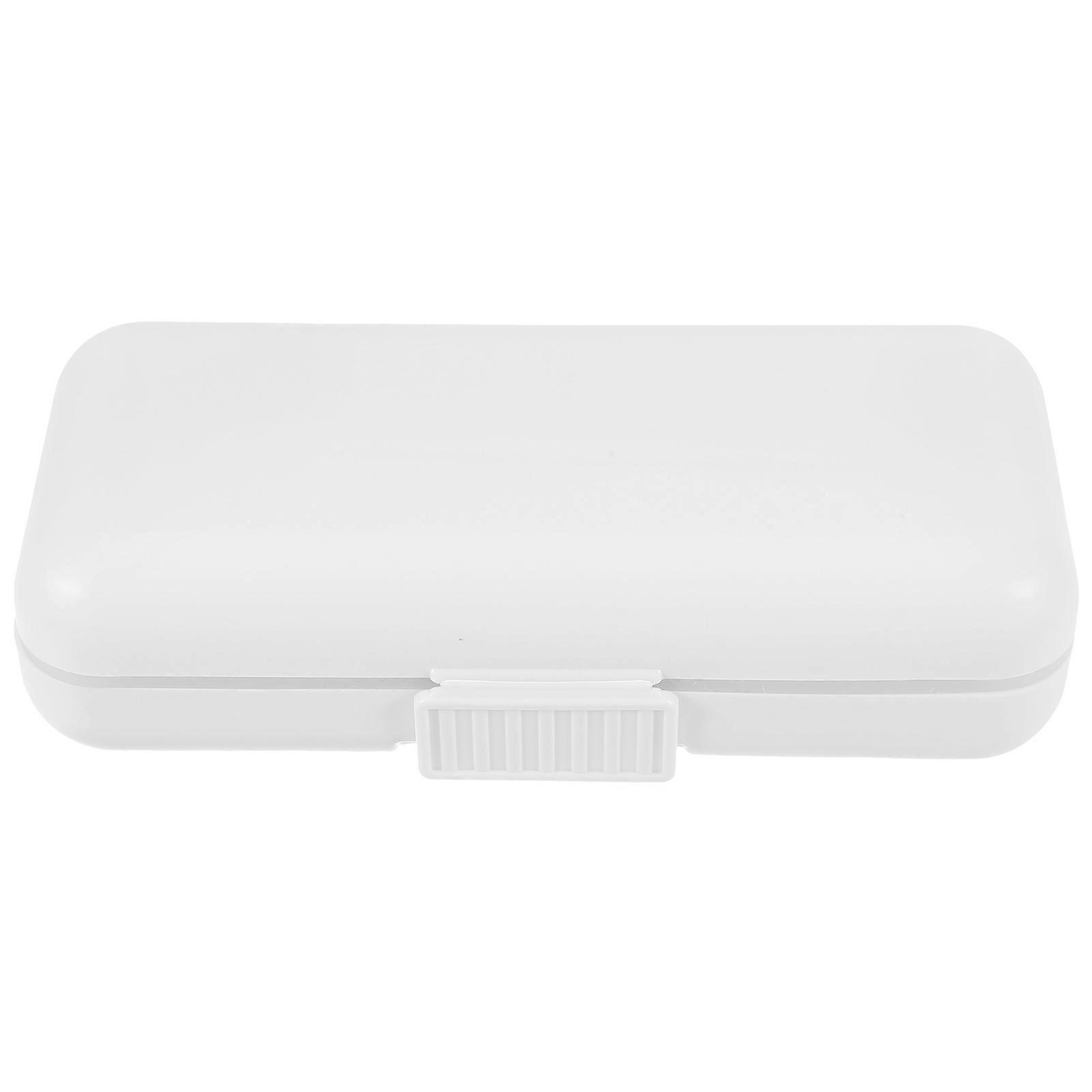 Medication Organizer Travel Rectangular Shape PP Material Portable Pill Dispenser 1Pack