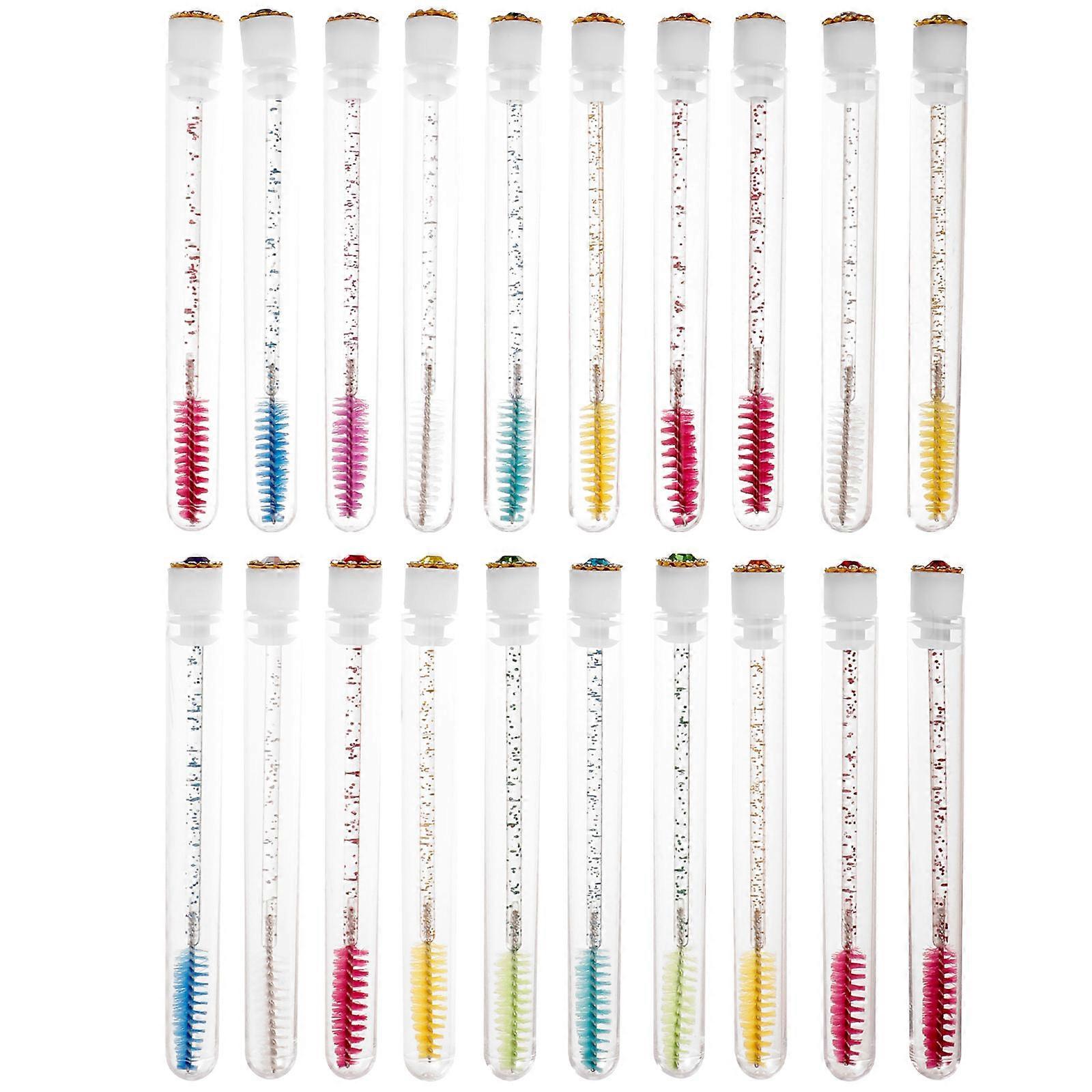 Mascara Application Eyelash Brush Tubes Cosmetic Tools Transparent Plastic Refillable 20Sets