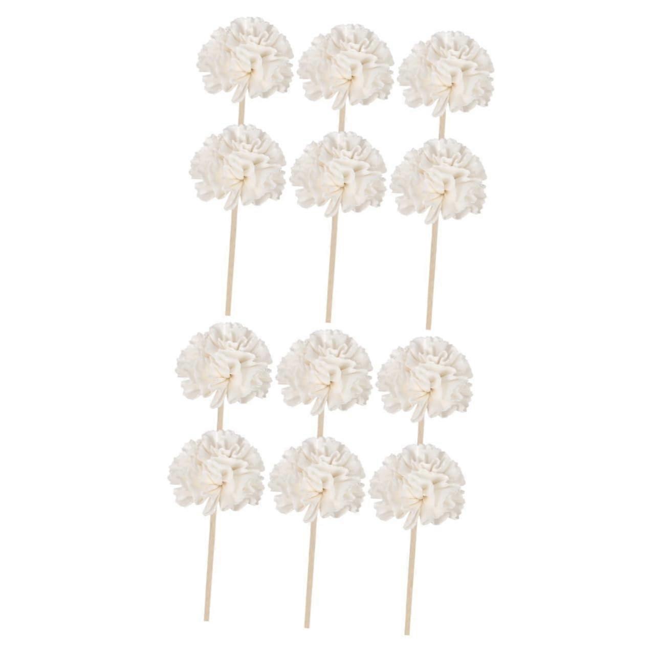 2 Sets Flowers Aromatherapy Fragrance Sticks, Heating Diffuser, 6 Pieces x 2