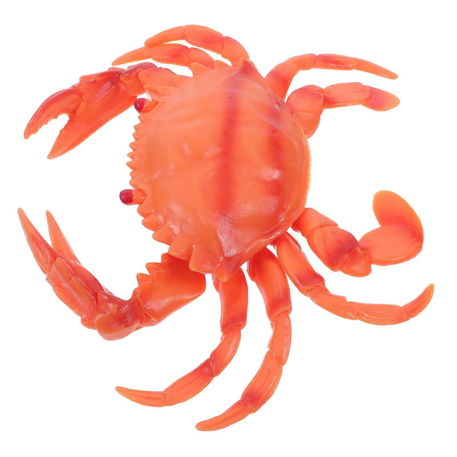 Artificial Crabs Realistic Design Orange Crab Model Festive Gatherings Decorative 20*16*3cm 1Pcs