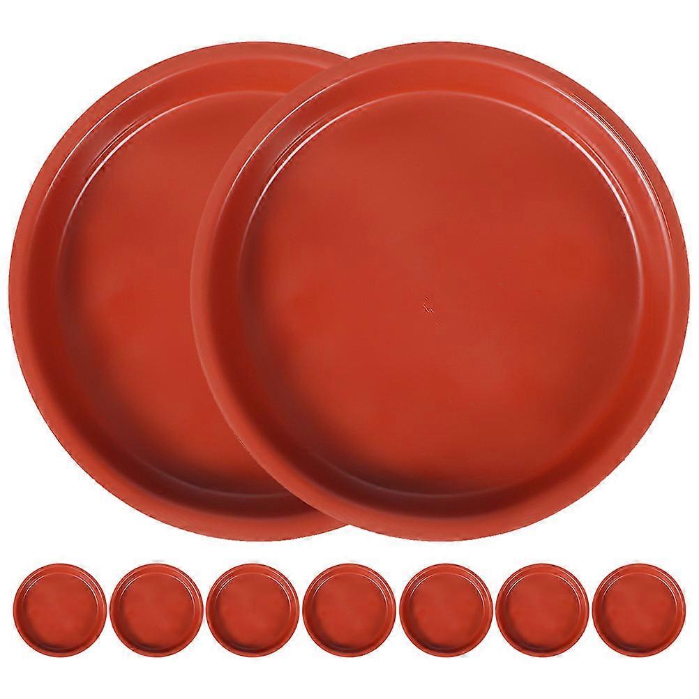 Plastic Water Tray For Plant Pots Round Shape Practical Design 10Pcs