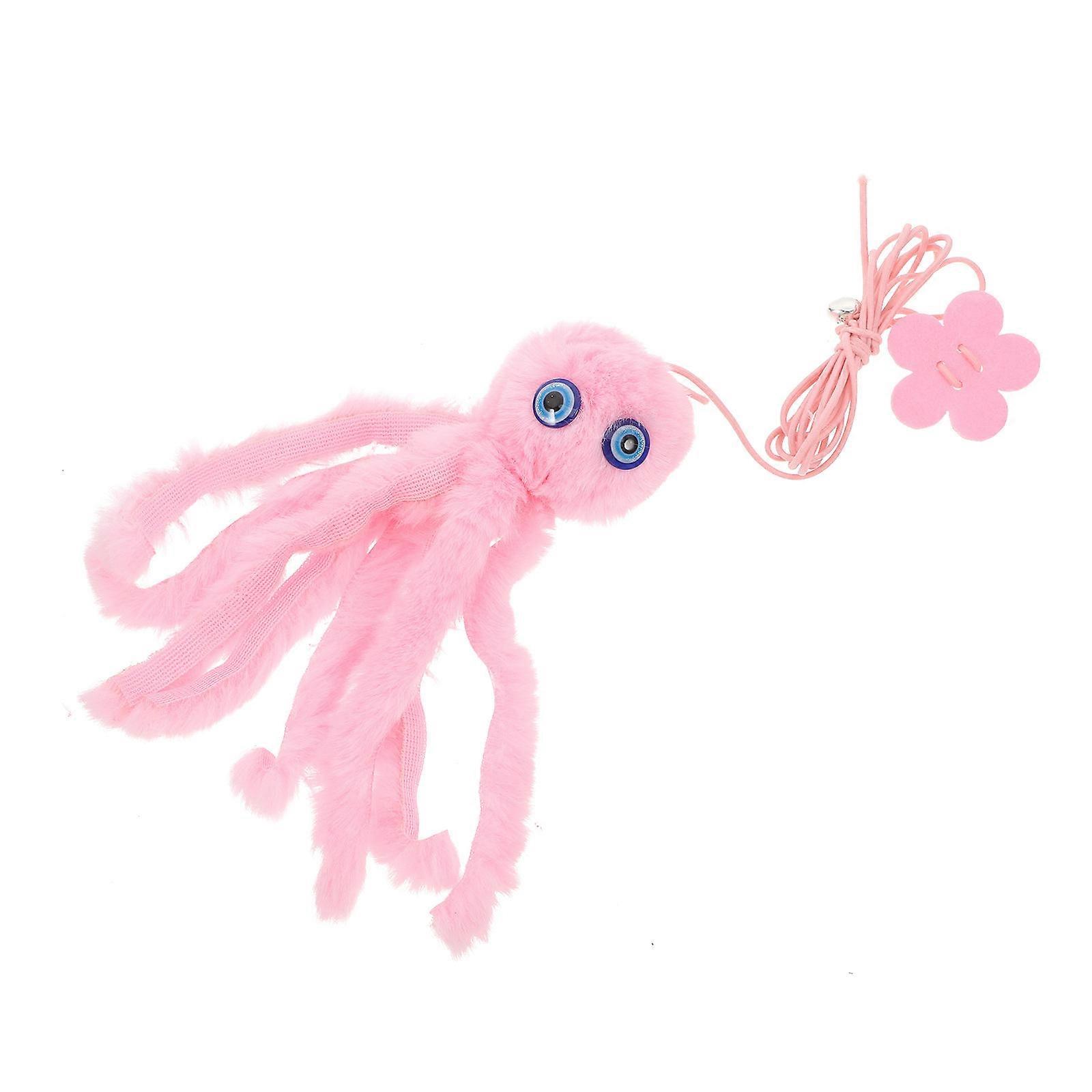Interactive Cat Elastic Teaser with Bell Octopus Design for Indoor Cats, Promotes Exercise and Natural Hunting Instinct, Fun Playtime Toy for